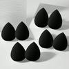 5pcs Multi-Functional Black Makeup Sponges, Foundation Blending Sponges Smooth Makeup Sponges Water Drop Shaped Dry & Wet Use Makeup Tools