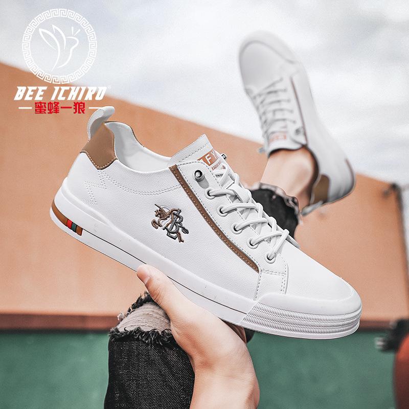 Men's Shoes Fashion Leather Trend Versatile Board Shoes Overfitting Driving Shoes Soft Sole Lazy Leather Shoes