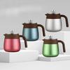 Stainless Steel Titanium-Coated Teapot Titanium-Coated Liner Large Capacity Insulated Coffee Pot with Handle Brewing Pot Kitchen