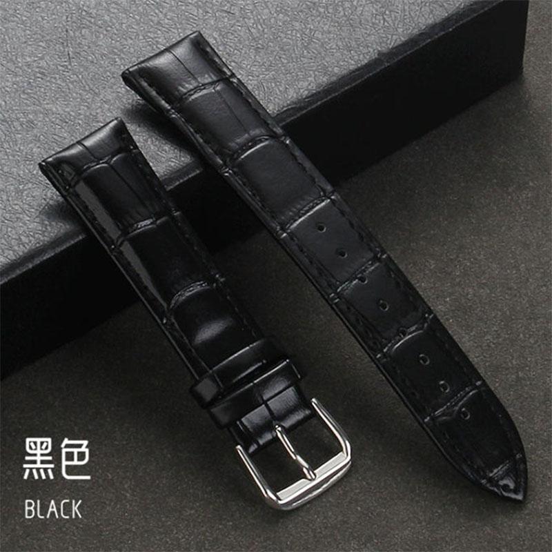 Genuine Calfskin Leather Watch Strap 12/13/14/15/16/17/18/19/20/21/22/24mm Universal Watchband Slub Pattern Bracelet Accessories