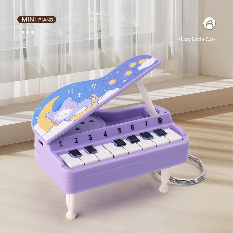 

Mini Desktop Piano Keychain Cute Music Game Machine Bag Pendant Children S Educational Toy Easter Gift фиолетовый