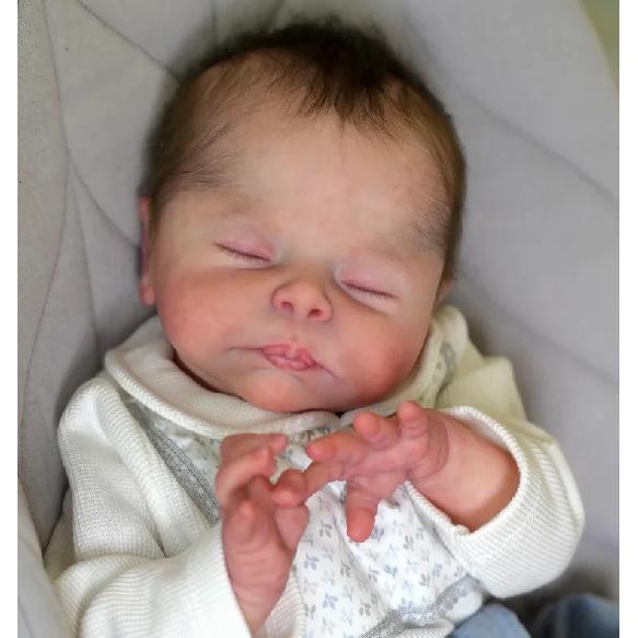 NPK 19 Zoll Christopher Reborn Puppen-Bausatz Ungemalt Unmontiert mit Stoffkörper DIY Künstlerpuppen-Teile Kein Spielzeug enthalten
