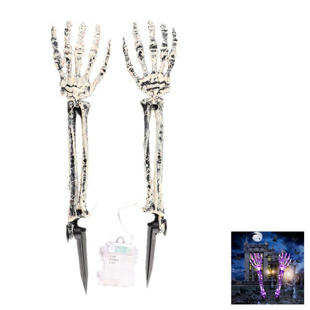 Exquisite Lighted Skeleton Hand Props Handmade Halloween Decorative Lights  Halloween Party