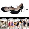 Women's 50mm Velvet Toe Ankle Strap Slingback Mary Jane Shoes Pumps High Heels Pump Party Shoe