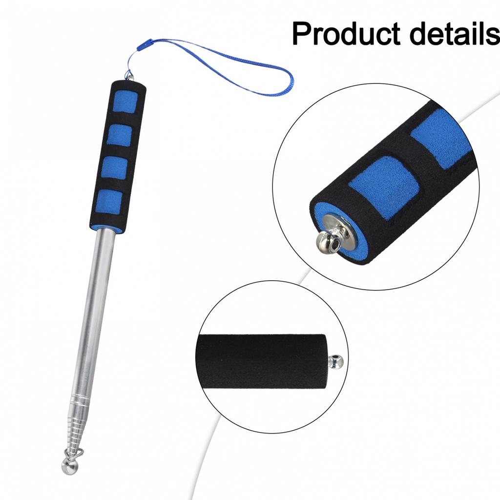 Teleskopisk handhållen flaggstång i rostfritt stål för reseledare