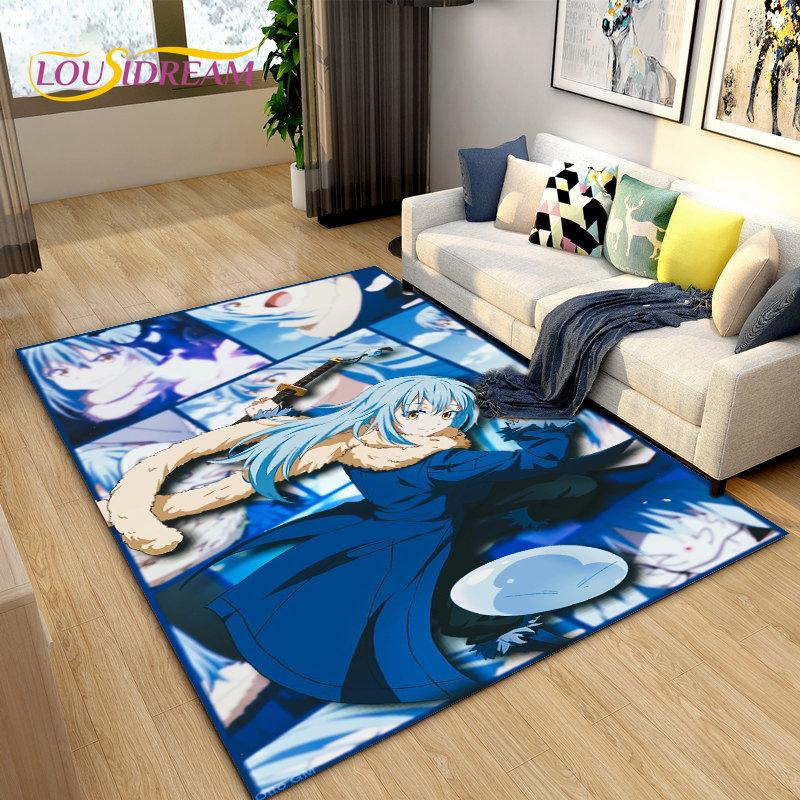 

Я перевоплотился в слизь, коврик в стиле аниме, коврик для гостиной, спальни, диван, коврик для украшения, детский нескользящий напольный коврик 40x60cm