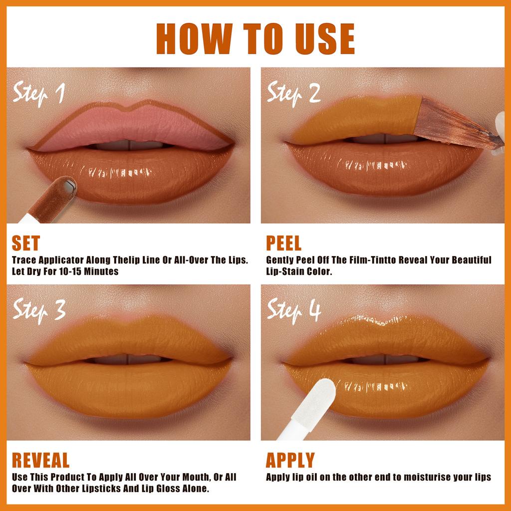 Double Head Tear Lip Glaze + Lip Moisturizing Oil, Matte Matte Surface Waterproof, Non-Fading, Non-Sticking Cup Tear Lipstick Lip Gloss