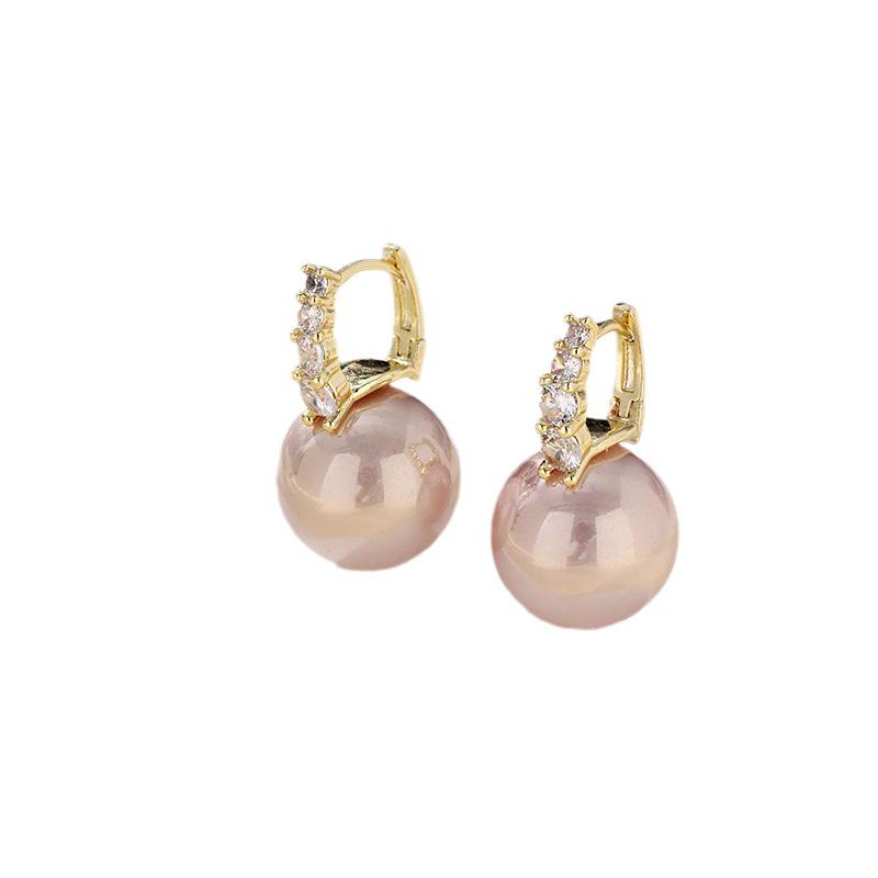 Różowe Perły i Perłowo Białe Eleganckie Luksusowe Kolczyki - Modny Design Klipsy do Uszu 2023