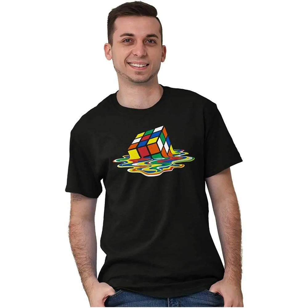 Melted Rubik's Graphic T Shirt Men or Women
