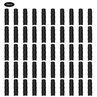 50PCS Black Greenhouse Frame Pipe Tube and Film Clip Clamp Connector Kit Garden Tool 25#