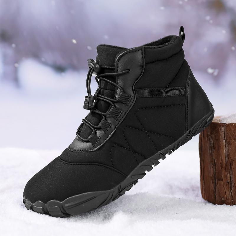 Herbst- und Winter-Freizeit-Samt-Outdoor-Warm-Baumwollschuhe Übergröße High-Top Kälteschutzstiefel Schnee-Baumwollstiefel