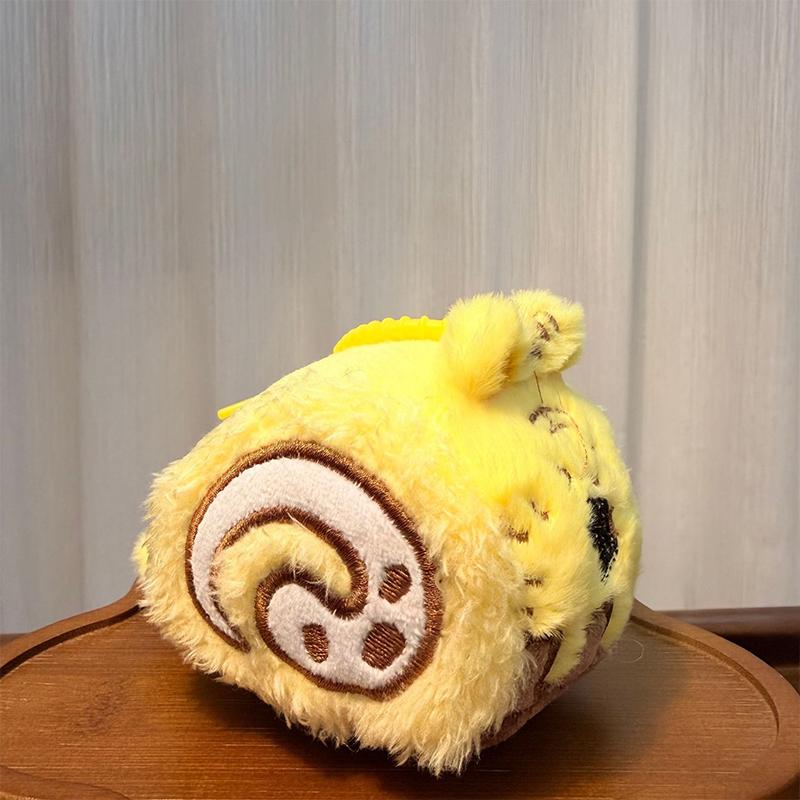 Cute Animal Stuffed Fluffy Cake Swiss Roll Doll Pendant Backapck Decoration Gifts A5