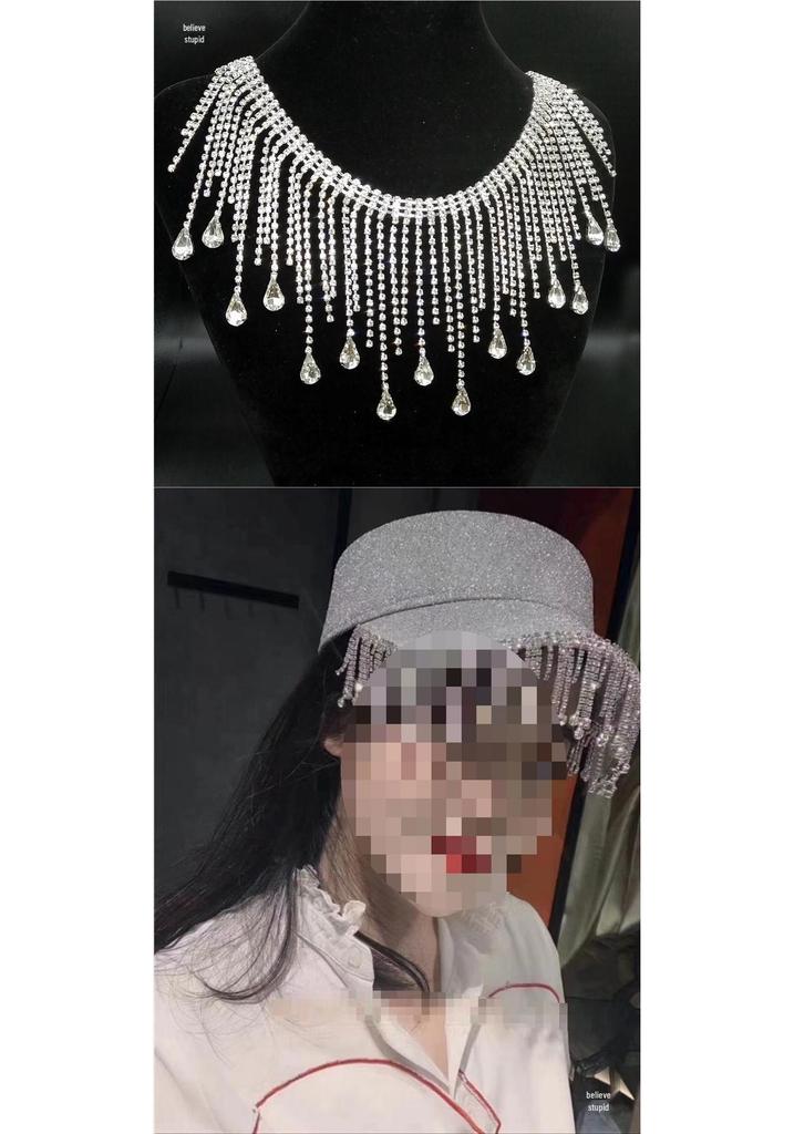 Exquisite Rhinestone Tassel Chain for Belly Dance & Accessories