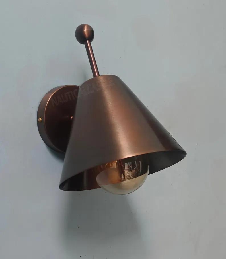 Handmade Brass Wall Sconce: Mid-Century Style Pivot Light
