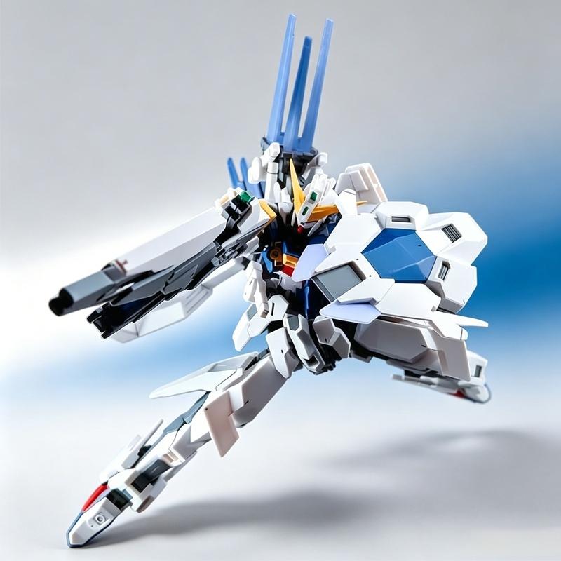 Qianye Model 1/144 HG EES-001 Aster Purple Assembly Model Kit Anime Warrior Robot Plastic Model Toy Collectible Desktop Gift