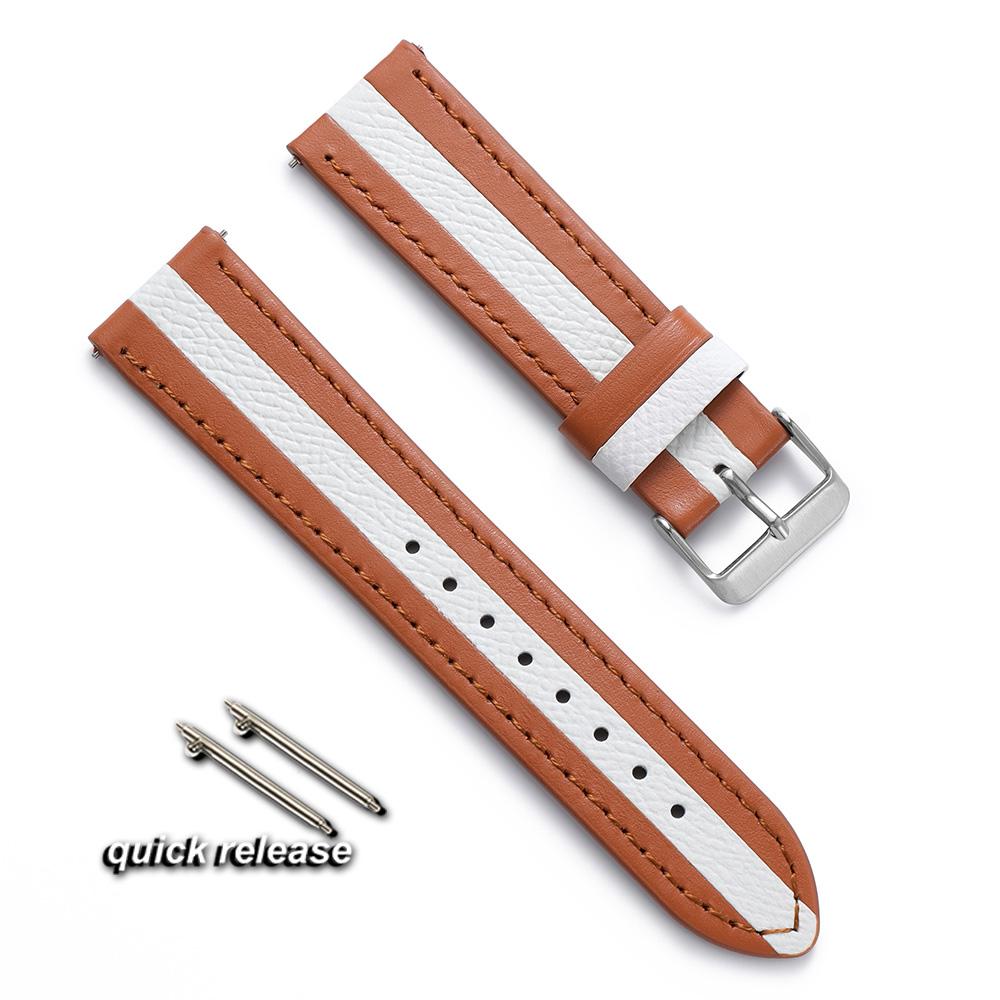 20mm 22mm Cowhide Leather Watch Strap Genuine Leather Watch Band Men Women Quick Release Bracelet Universal Watch Accessories