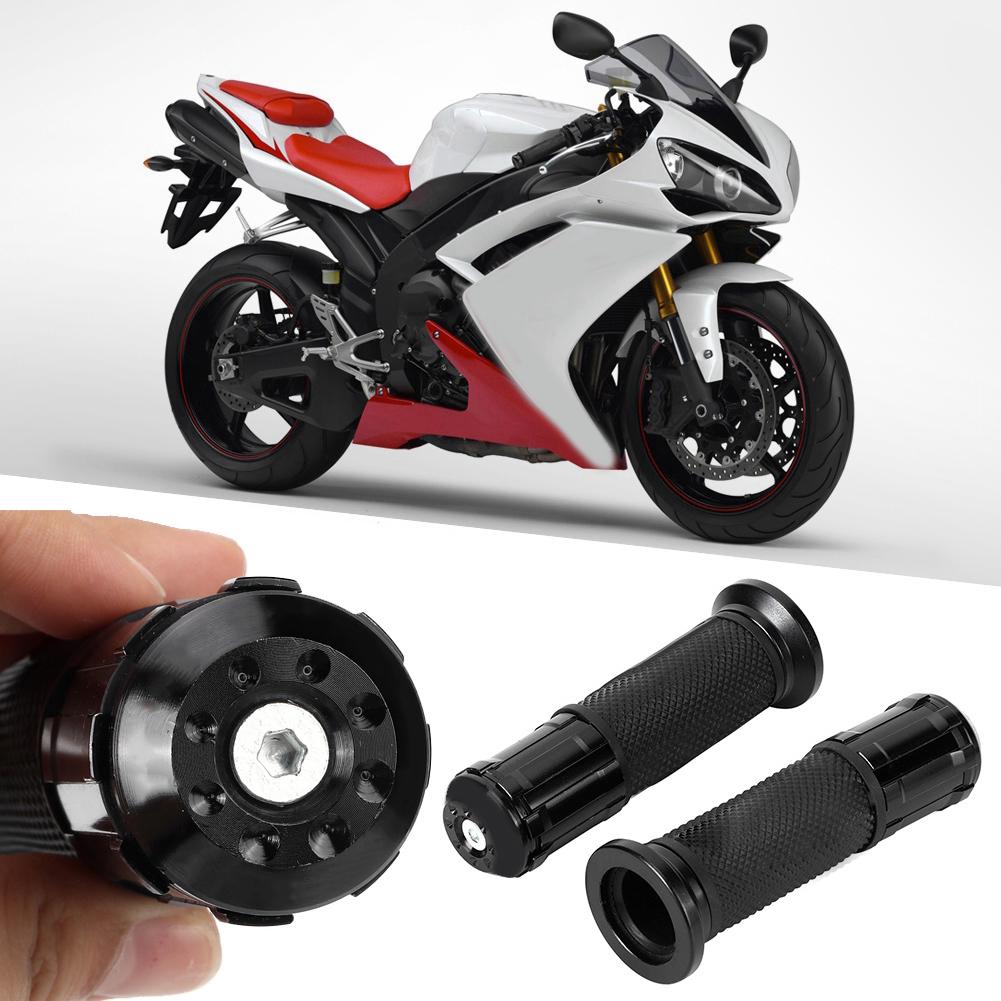 Motorcycle Non Slip Handlebar Hand Grips Modification Accessory 22mm(Black )