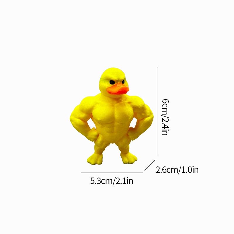 2025 3D Muscle Duck  Creative Bookshelf Whimsical Figurine Crafts Duck Statue Desktop Ornament Christmas  Halloween Gift