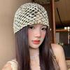 Hollow Sequin Bucket Hat Y2k Beanie Hats Retro Sequin Woven Cap  Spicy Girls