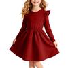 Modisches Mädchen-Langarmkleid für den lässigen Alltagsgebrauch