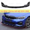 Błyszczący Czarny Przedni Zderzak Samochodu Splitter Wargi Dla BMW Serii 3 G20 G21 320i 330i 2019-2022 M Sport Dyfuzor Ochrona Zestaw Karoserii Pokrywa