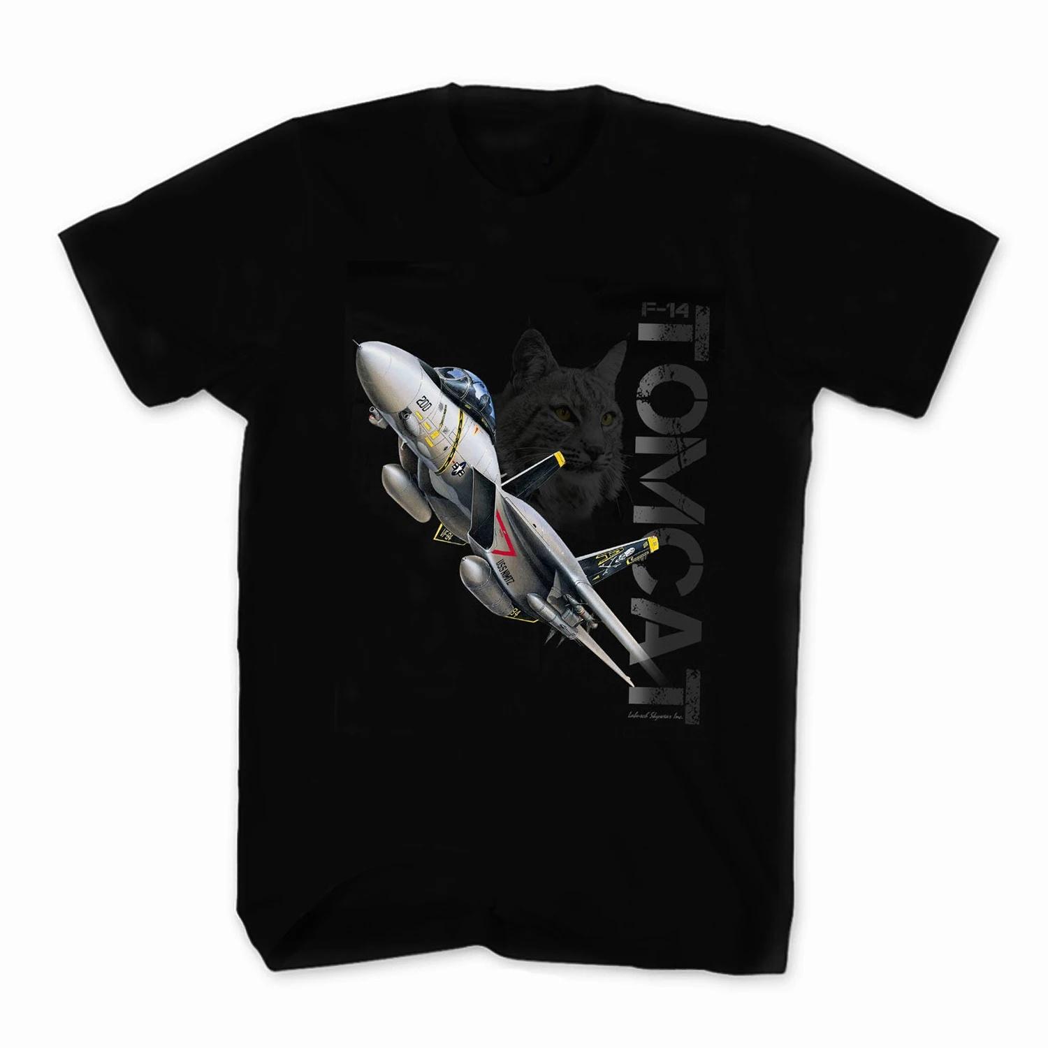 Naval F-14 _Tomcat_ Fighter T Shirt S чёрный