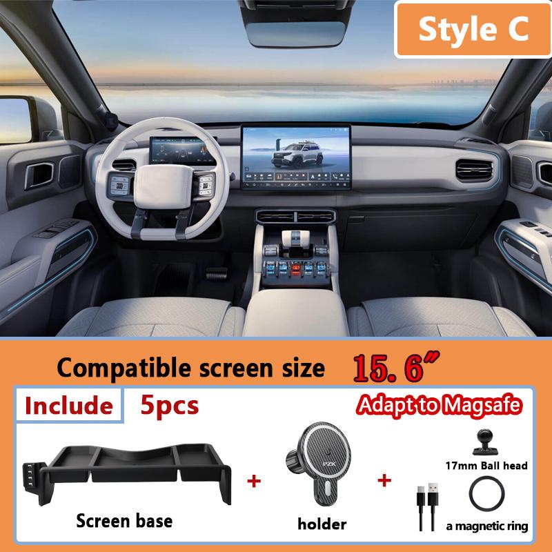 For Byd Leopard Titanium 3 2025 2026 Fangchengbao Tai 3 Car Screen Phone Holder Magsafe GPS Navigation Bracket Stand Accessories