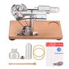 Stirling Engine Kit Electricity Generator Hot Air Motor Model with LED Light Flywheel Design