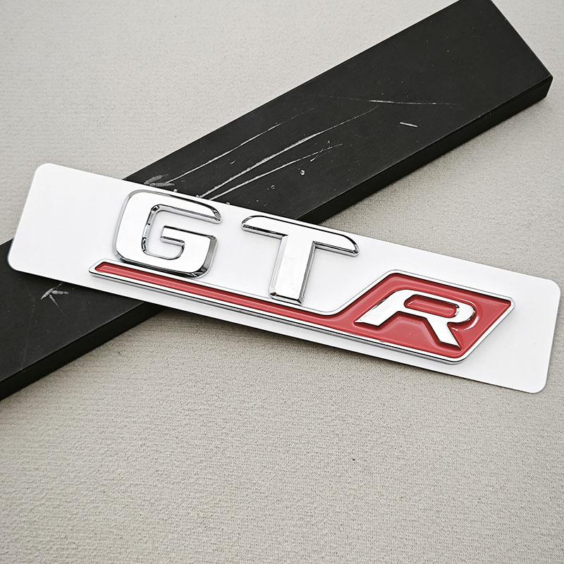 3D ABS Chrome Car Letters Badge Rear Trunk Logo GT R Sticker Emblem Decals For Mercedes Benz GT GT R Tail Marking Accessories