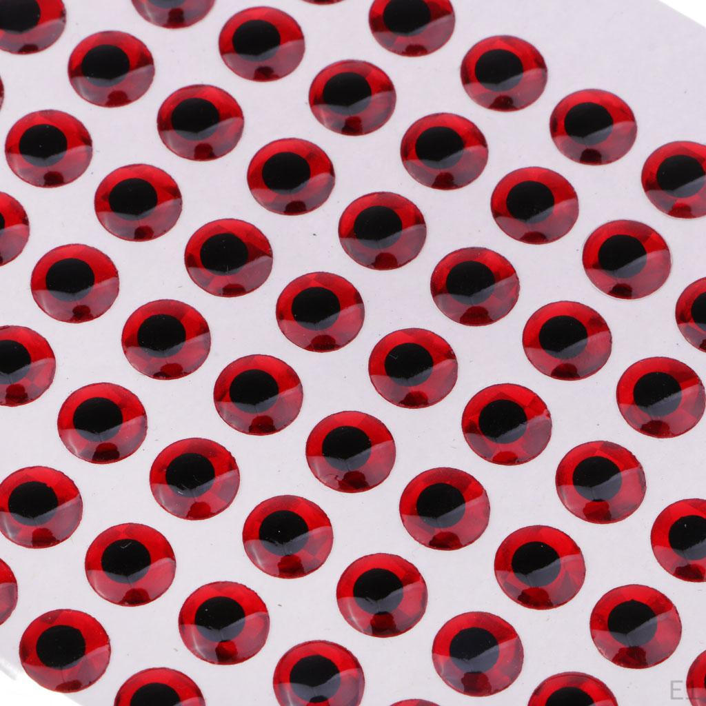 100 12mm 3D Holographic Eyes Fly Tying