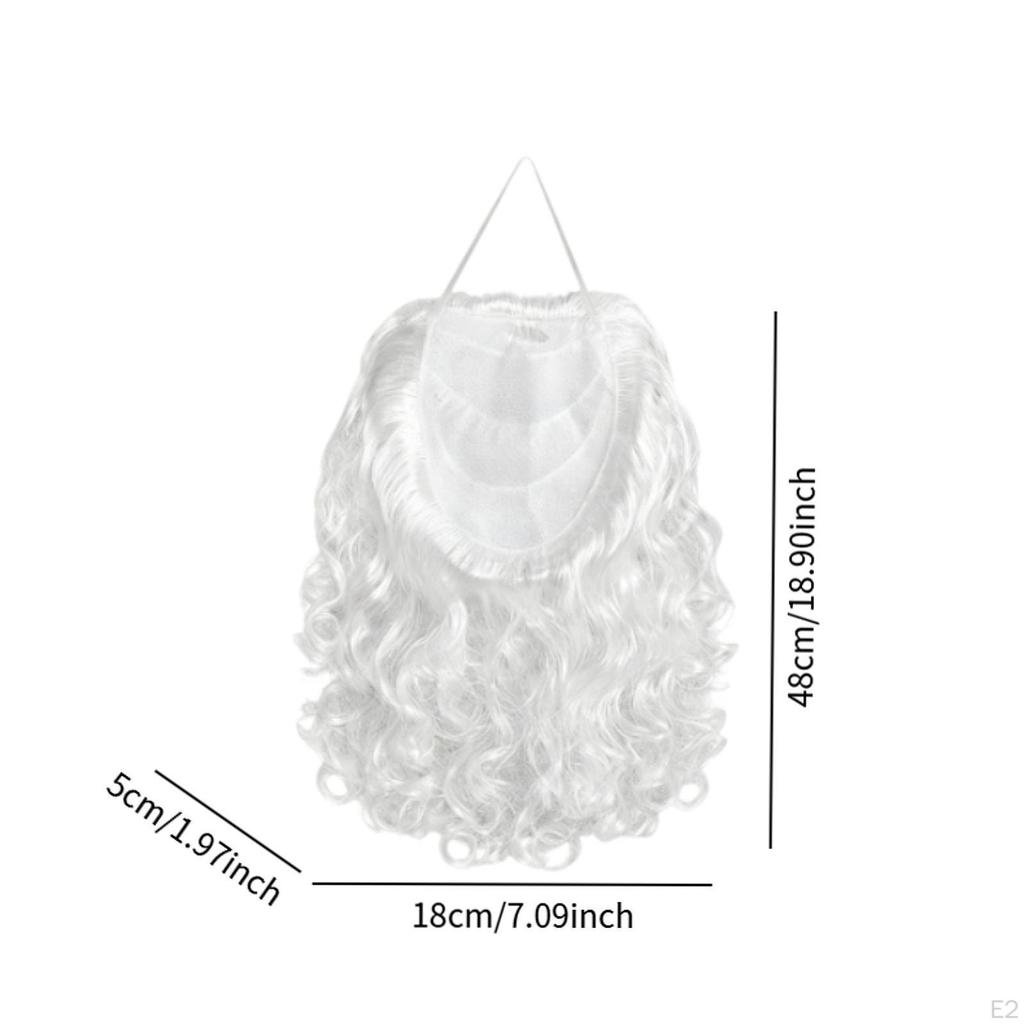 Santa Beard Fun Portable for Christmas Parties Festivals Props Roles Play