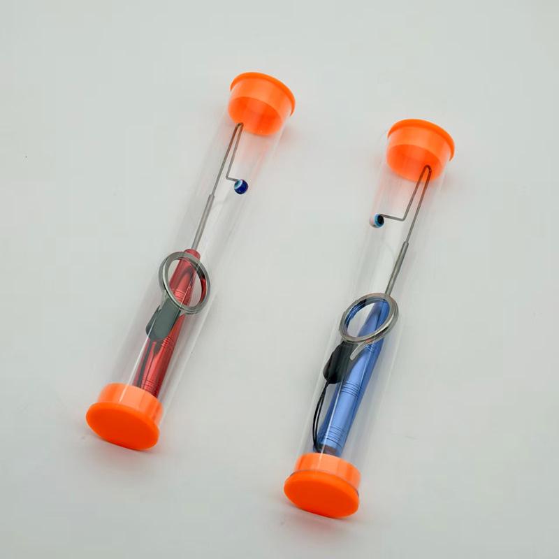 Quick Fish Unhooking Kit: Needle Stopper with Micro Lure Minnow, White Stripe Hook Remover, and Fishing Net Unhooker.