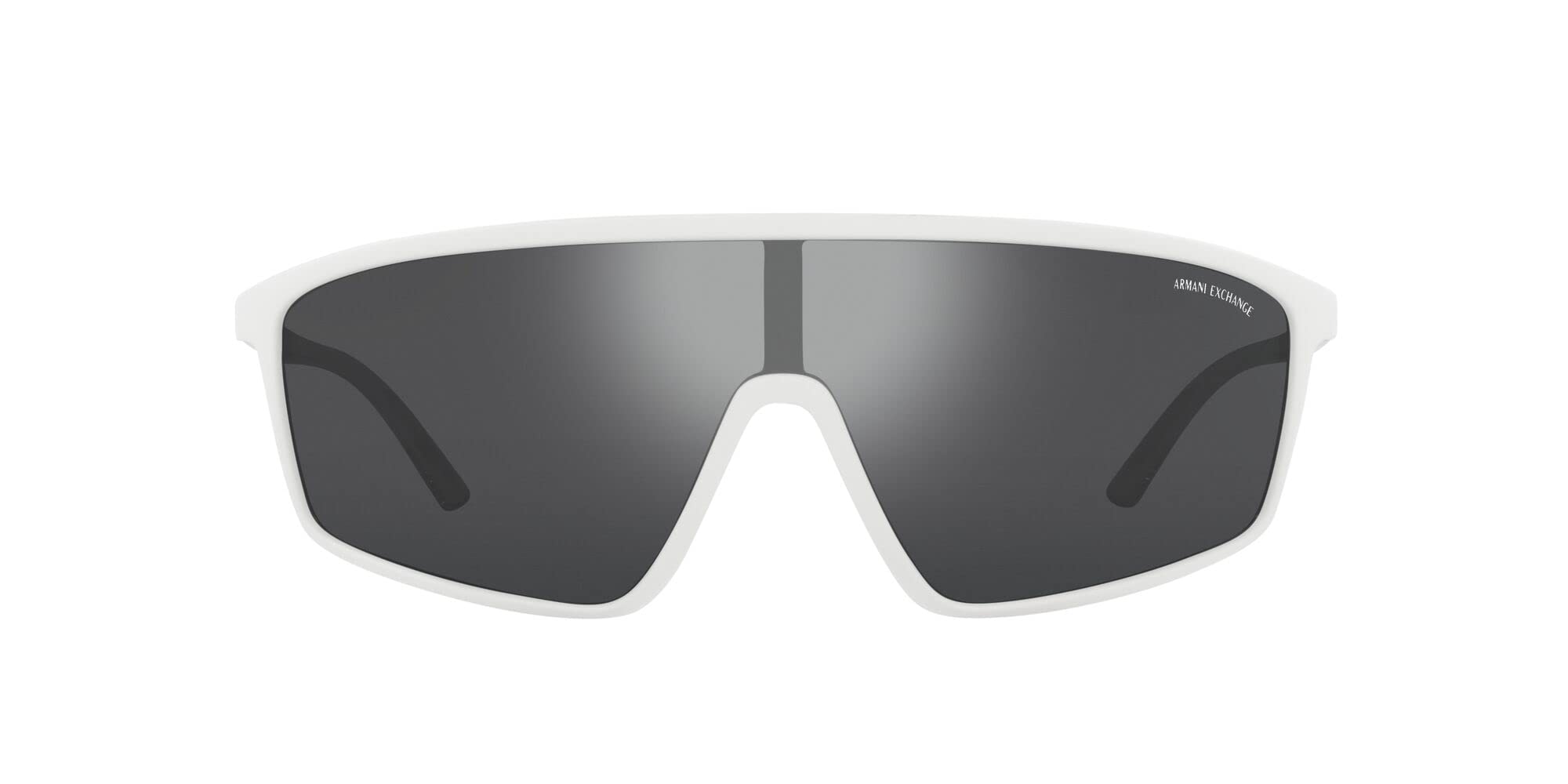

Sunglasses AX4119S Matte Silver Mirror Lens 37 [Armani Exchange] White/Gray