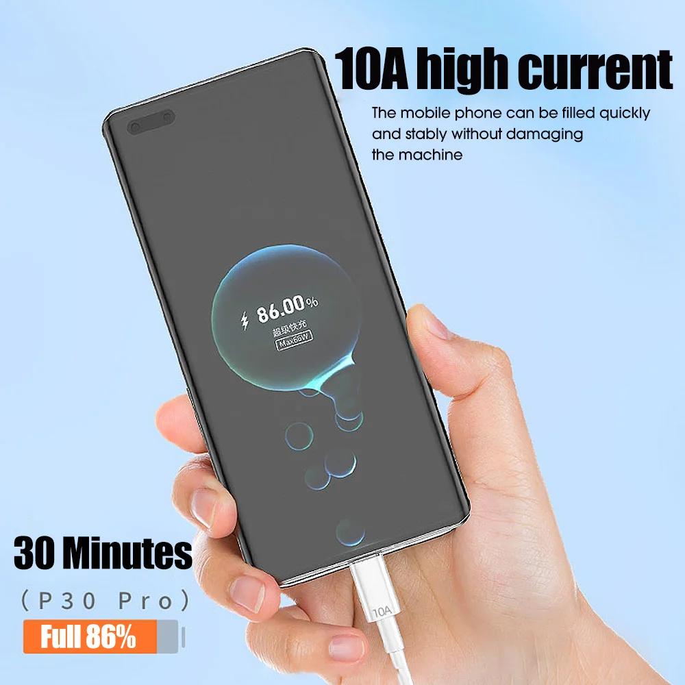 USB Type C Cable 120W 10A Fast Charging Wire Mobile Phone USB For Huawei P30 Xiaomi Realme Samsung Poco X6 USB C Data Cable Cord