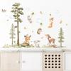 Cartoon Forest Big Tree Animals Wall Stickers Hedgehog Dandelion Decals for Children's Room Baby Bedroom Home Wall Decoration