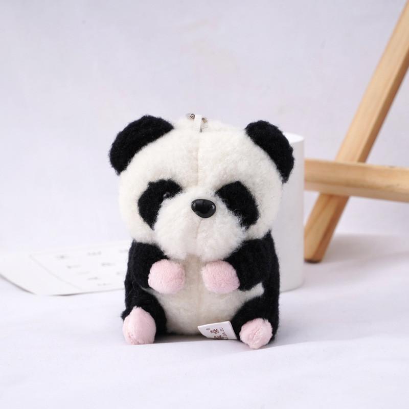 Adorable Plush Panda Keychain Cute Panda Stuffed Animal Toy For Backpack And Bags