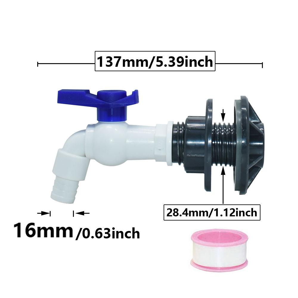 

16mm Nipple IBC Tank Tap Adapter Thread Connector Valve 15mm hose Rainwater Collection Bucket Tap Garden Hose Tank Fitting