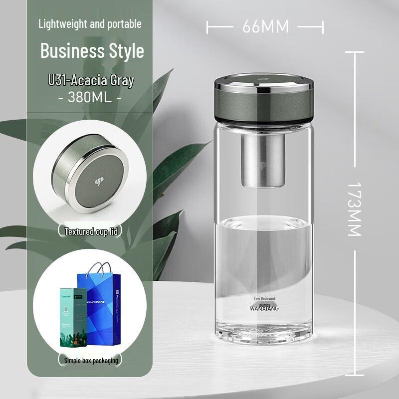 Vientiane Portable Single-Layer Borosilicate Glass Tea Cup
