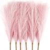 3 Pcs Faux Pampas Grass Small Fluffy Artificial Flowers Fake Flower for Home,Bedroom, Table Decoration and Craft Items Corner (Without Vase Pot)