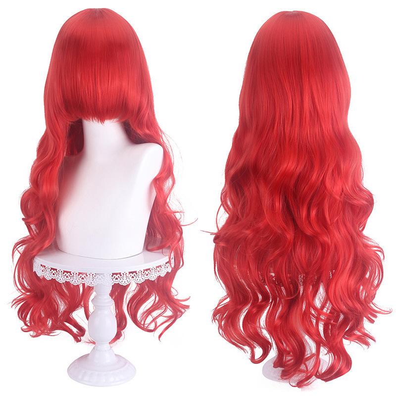 European American Universal Cos Wig Long Curly Hair 80cm Color Big Wave Full Head Cover