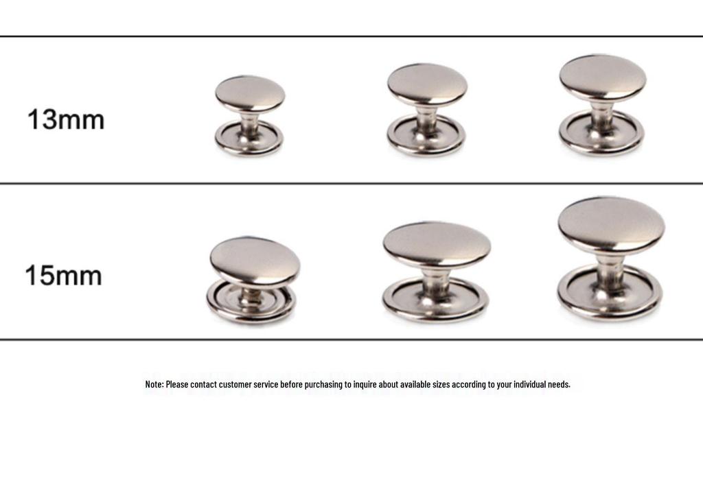 4-12mm DIY Metal Double-Sided Cap Rivet - Decorative Shoe Repair Accessory