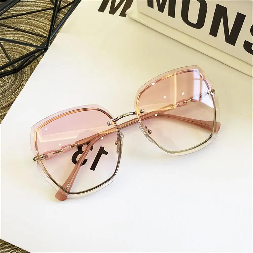 1PC Brand Designer Sun Glasses Women's Rimless Square Sunglasses Vintage Female Shades UV400 Protection Eyewear