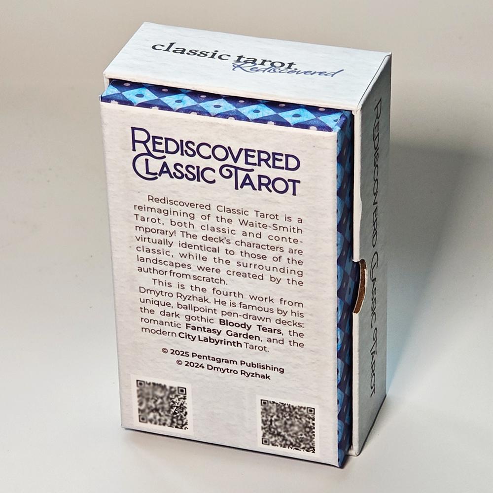 Rediscovered Classic Tarot Deck 12*7cm 78 Pcs Tarot Cards Drawn with Ball Pens Printed On 350GSM Double-embossed Cardstock