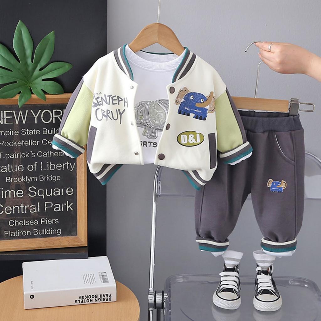 Kids Casual Long-Sleeve Set, Comfortable Daily Wear Outfits