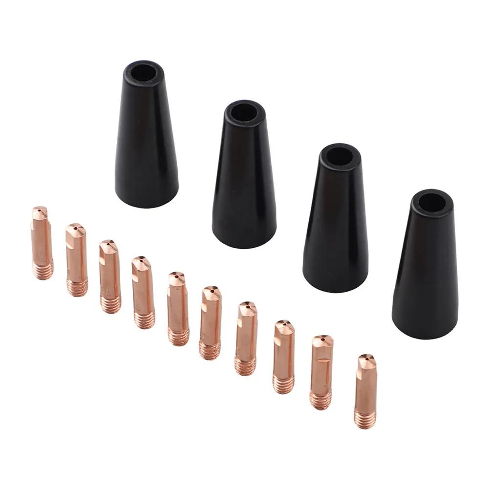 Flux Core Gasless Nozzle Tips Kit,for MIG Welding Contact Tip 0.8mm For 15AK For MB14 And For 15AK For MB15 Welding Torches
