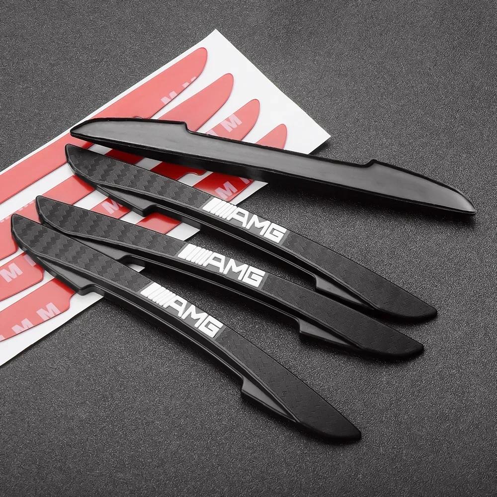 ZLN5 4PCS Car Door Edge Anti-collision Protection Strips Sticker for Mercedes Benz Amg W204 W205 W211 W212 W213 A S M B C E R G Class
