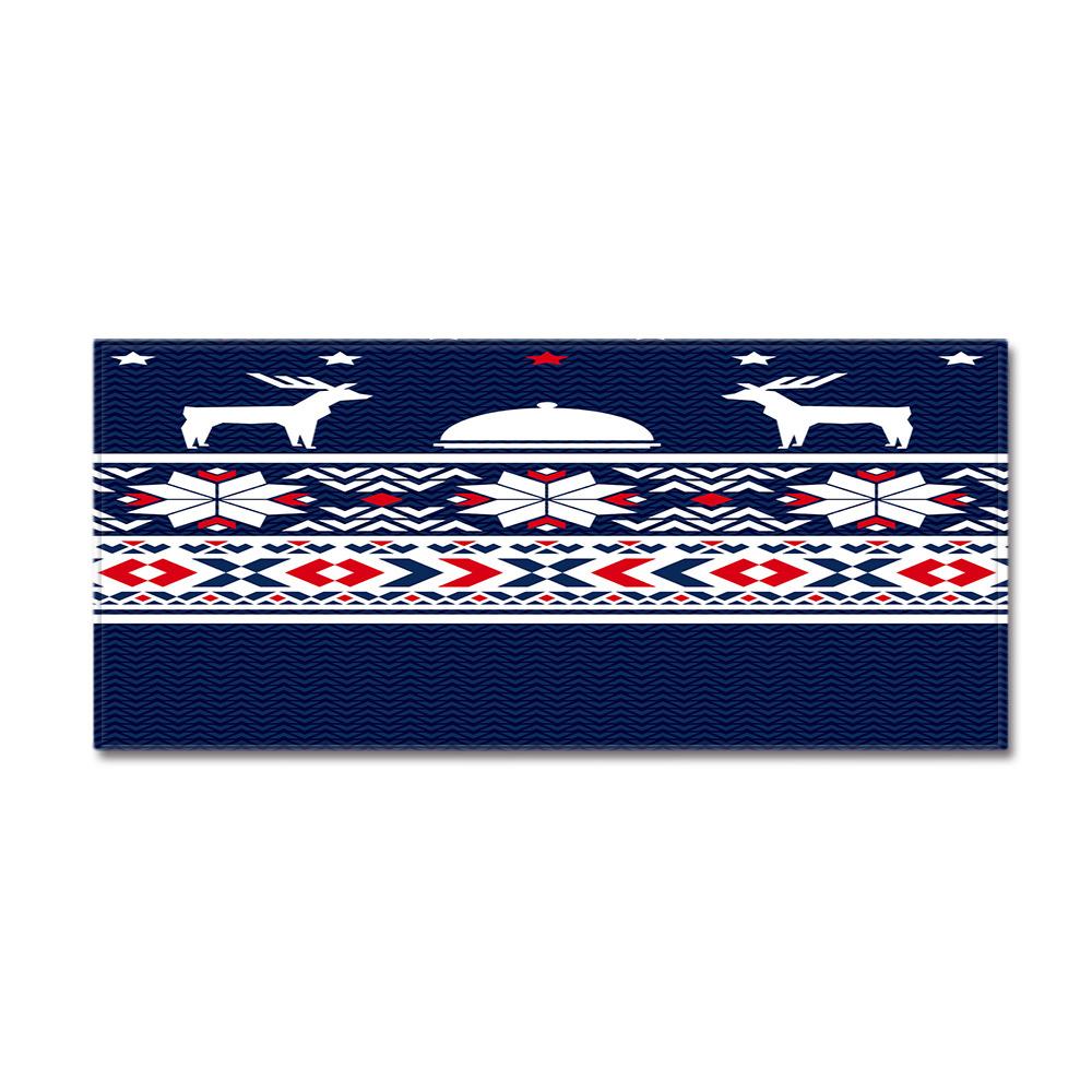 Christmas Household Bathroom Absorbent Non-Slip Mat Living Room Kitchen Sand Carpet Doormat Long Floor Mat