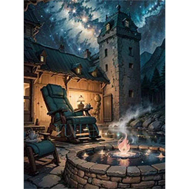 DIY Diamond Painting Castle Cross Stitch Kit Mosaic Art Diamond Painting Full Circle/Square Diamond Home Decoration