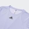 Adidas Heatrdy Focus T Casual Training Breathable Short Sleeve Tee Women Tops Lavender-Light-Purple HE7577
