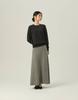 Beiseuseuledeu Soft A-Line Knit Skirt_Gray